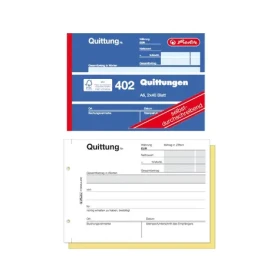 Herlitz Blok na účtenky A6 / 2x40 listov / bielo-žltá (886622)