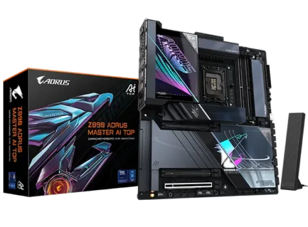 GIGABYTE Z890 Aorus Master AI Top / Z890 / LGA 1851 / 4X DDR5 / PCIex16 / 2x10GLAN / eATX (Z890 AERO D)
