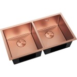 MEXEN - Binox oceľový drez 2-bowl 800 x 450 mm, meď 6421802000-65