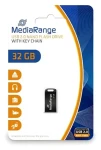 MediaRange Nano 32GB čierna / Flash disk / USB 2.0 / čítanie 15 MB/s / zápis 5 MB/s (MR922)