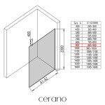 CERANO - Sprchová zástena Walk-in Onyx Top Round Ľ/P - 8 mm - okrúhla vzpera - čierna matná, bronzové sklo - 90x200 CER-689041