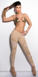 Sexy KouCla leggings with studs BEIGE M/L