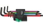 WERA 950/7 Hex-Plus Multicolour Magnet 1 sada zástrčných kľúčov / metrická / BlackLaser / 7 dielny (05022534001)