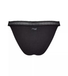 Dámske tangá GO Ribbed R C2P - BLACK - black 0004 - SLOGGI BLACK M