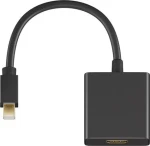 MicroConnect Adapter Mini DisplayPort 1.2 (M) - HDMI (F) čierna / podpora audia (MDPHDMIB)