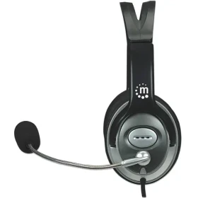 Manhattan Stereo Classic čierna / Headset / mikrofón / 3,5 mm jack / 32 Ohm / 2,5 m kábel (175555)