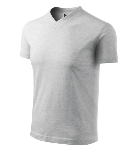 Tričko s výstrihom do V unisex svetlo šedá modrá XL