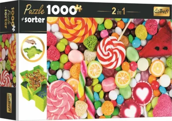 Trefl - Puzzle - 2v1 Sladkosti s triedičom