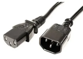 Valueline čierna / Napájací predlžovací kábel IEC320 C14 - C13 / 3M (19.99.1530)