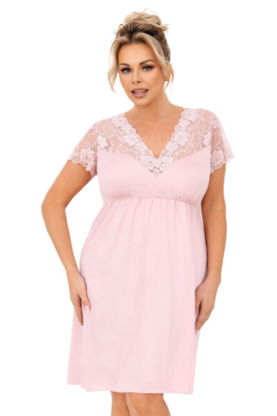 Nočná košeľa Livia Plus Powder Pink - Donna XXXL