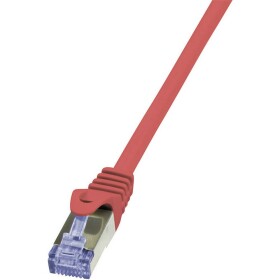 LogiLink CQ3074S RJ45 sieťové káble, prepojovacie káble CAT 6A S/FTP 5.00 m červená samozhášavý, s ochranou 1 ks; CQ3074S