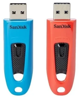 SanDisk Ultra 64 GB Twin Pack modrá / Flash disk / USB 3.0 / 2 ks / čítanie až 130 MB/s (SDCZ48-064G-G46BR2)