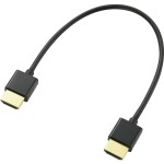 SpeaKa Professional HDMI prepojovací kábel Zástrčka HDMI-A, Zástrčka HDMI-A 0.20 m čierna SP-9076308 4K UHD, audio return channel, pozlátené kontakty HDMI kábel; SP-9076308