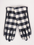 Dámske rukavice RES-0092K-345C Black with white - Yoclub 23 cm černá s bílou
