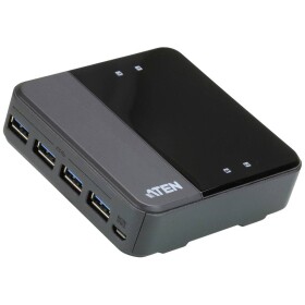 ATEN US3344 4 porty USB 3.0 prepínač čierna; US3344