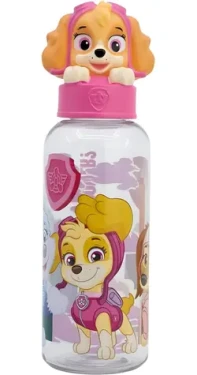 STOR Fľaša na pitie Tlapková patrola 560 ml ružová / Detská fľaša na pitie / Ecozen / Bez BPA (81854)