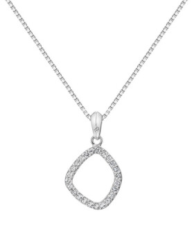 Hot Diamonds Nadčasový strieborný náhrdelník s briliantom a topaz Behold DP829 (retiazka, prívesok)