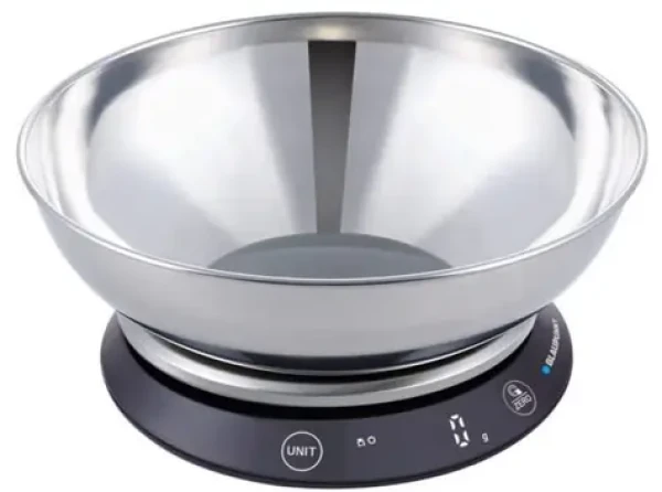 Blaupunkt FKS602 strieborná / kuchynská váha s oceľovou misou / presnosť na 1g / maximálna nosnosť 5 kg (FKS602)