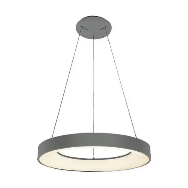Luxera GENTIS závesné stmievateľné LED svietidlo šedá / 38W / 2400lm / 4000K / stmievateľné (SKL000349053)