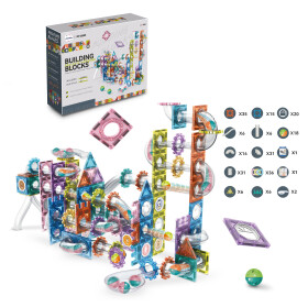 Mamido Mamido Magnetická stavebnica guľôčková dráha 226 dielov MT1586