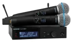 Shure SLXD24D+E/B58-G65 / Sada bezdrôtových mikrofónov + prijímač / 2 kanály / UHF 470-606 MHz / dynamický (SLXD24D+E/B58)