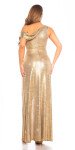 Sexy Koucla One-Shoulder Goddessdress with XXLSlit GOLD