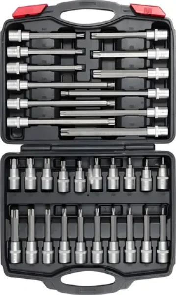 YATO Sada nástrčných hlavíc Torx 1/2" / Sada bitov / T20-T70 / 32 ks (YT-77541)