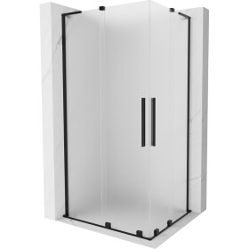 MEXEN/S - Velar L Duo sprchovací kút, posuvné dvere 100 x 90, dekor, čierna 871-100-090-02-33-70