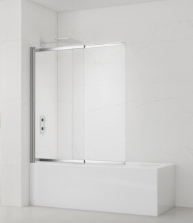 Vaňová zástena SAT Vision 140x120 cm chróm SATVZVI120CRT SATVZVI120CRT