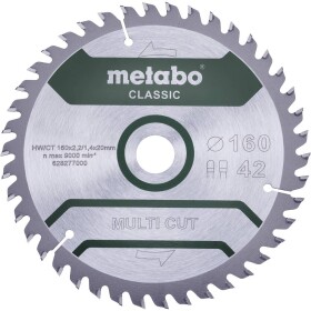 Metabo MULTI CUT CLASSIC 628277000 pílový kotúč 160 x 20 x 1.4 mm Počet zubov (na palec): 42 1 ks; 628277000