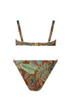Dámske dvojdielne plavky Mykonos 2 S936MN2 Green Patterned - Self 36D
