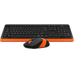 A4tech Fstyler FG1010 oranžová / set bezdrôtová klávesnica + optická myš / USB / vodeodolné (FG1010)