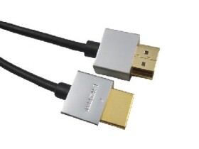 PremiumCord Slim HDMI High Speed + Ethernet kábel / pozlátené konektory / 0,5 m (8592220011819)