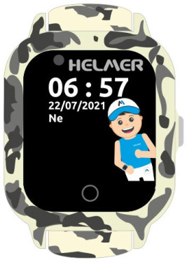 Helmer Chytré dotykové hodinky s GPS lokátorem a fotoaparátem - LK 710 4G šedé