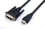 TB Touch HDMI-DVI (24+1) čierna / Prepojovací kábel / Pozlátené konektory / HDMI 1.4 / 1,8 m (AKTBXVH1PDVI18B)