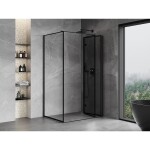 MEXEN/S - Mist-F sprchovací kút skladacie dvere pravá 100 x 85, čierna okraj, čierna 8A6T-100-085-70-70-P