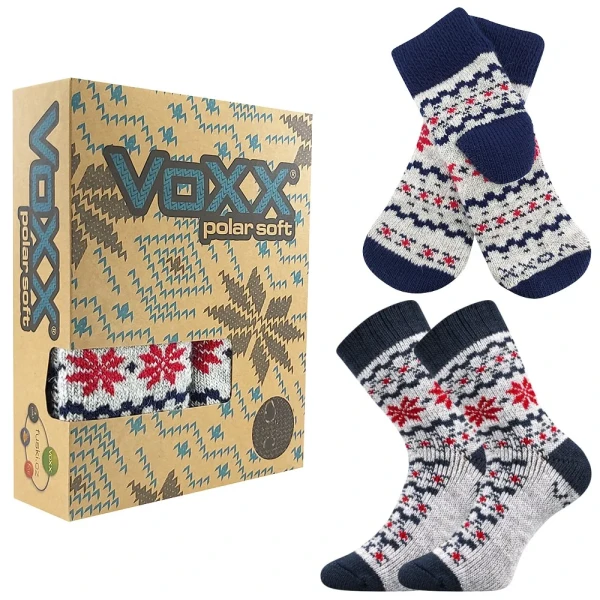 VOXX ponožky Trondelag set light grey melé 1 ks 35-38 117517