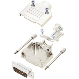 TRU COMPONENTS TCMHDM15DMPK 7708868 sada D-SUB kolíkové lišty 180 ° Pólov: 15 spájkovaný 1 ks; 7708868