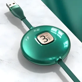 USAMS U69 zelená / Nabíjací a dátový kábel 3v1 / Lightning, microUSB, USB-C / 1 m / 3A (SJ508USB03)