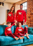 Cornette Detské chlapčenské pyžamo 593/171 Winter 86-128 Červená 110-116
