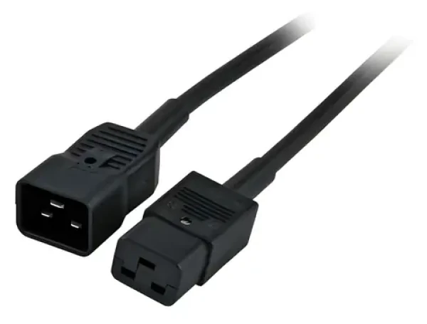 EFB C20-C19 čierna / Predlžovací kábel / 1,8 m / 16 A / 250 V (EK519.1,8)
