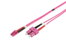 Lanview optický kábel SC/LC OM4 purpurová / Optický kábel / Multimode duplex / 2 m (LVO231814)