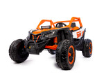 Mamido Mamido Elektrické autíčko Buggy Bumper 66 oranžové | 24V | 4x200W | EVA | LED | 2,4 Ghz | ECO koža