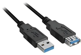Sharkoon čierna / Predlžovací kábel / USB-A / USB 3.2 Gen 1 / 1 m (4044951015672)