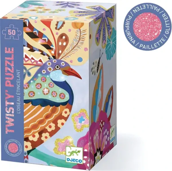DJECO Trblietavé puzzle Iskrivý vták