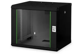 Digitus Unique čierna / Nástenný rozvádzač / 19" / 9U / 509x600x450 mm / aktívne chladenie (DN-19 09-U-SW)