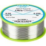 Felder ISO-Core Ultra-Clear Sn100Ni+ spájkovací cín bez olova cievka Sn99,25Cu0,7Ni0,05 0.250 kg 0.5 mm; 5551940520