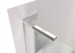 CERANO - Sprchová zástena Walk-in Onyx L-ľavá vzpera - 8 mm + polička/držiak na uteráky - chróm, mliečne sklo - 60x200 CER-8050BD923