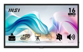 15.6" MSI PRE MP165DE E6 čierna / Monitor / IPS / FullHD / HDMI + USB-C / Prenosný (9S6-3PE50M-002)