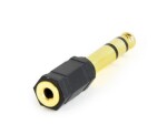 Gembird audio adaptér jack 6.35 mm (M) na jack 3.5 mm (F) / čierna (A-6.35M-3.5F)